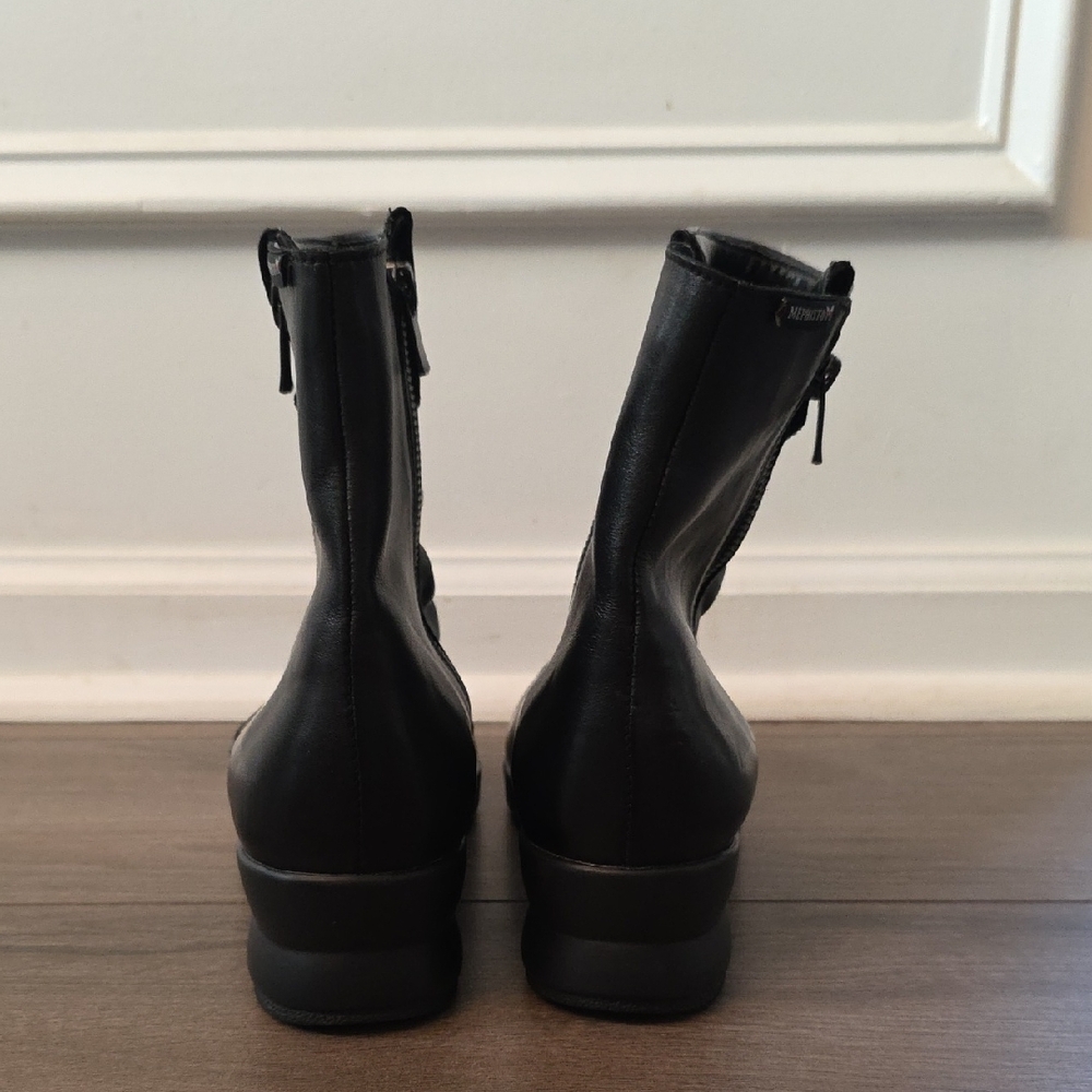 Mephisto Air Jett Black  Wedge Boots - Picture 4 of 6